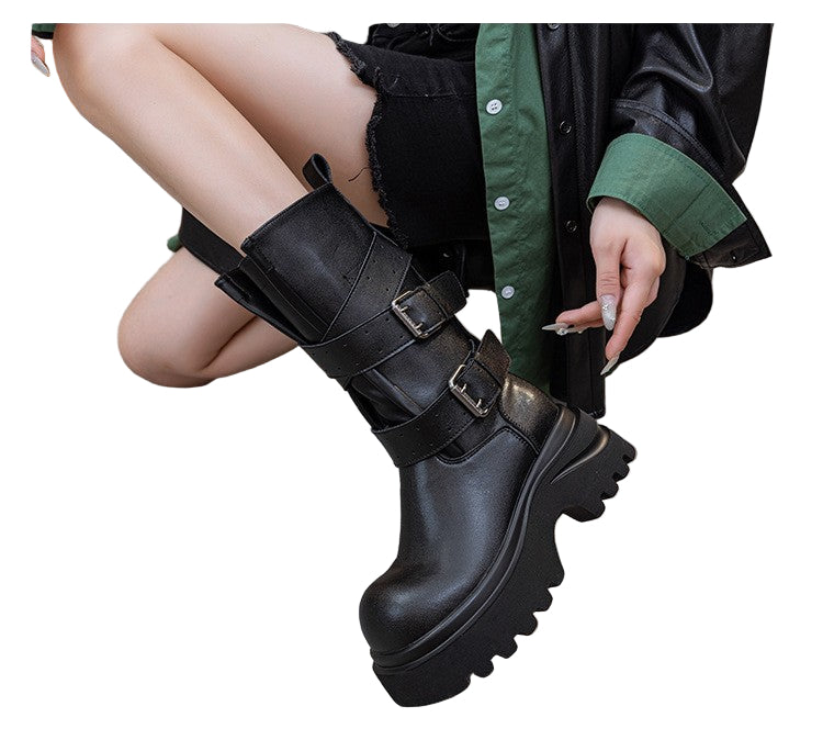 ベルトバックルデザインブーツ/cm0148