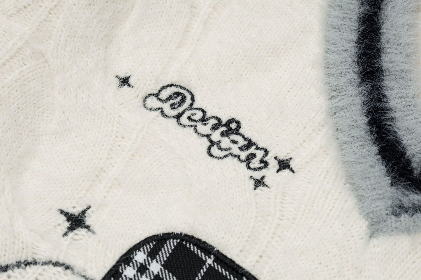 フロントナンバーデザインVネックラインニット2color/cm0026