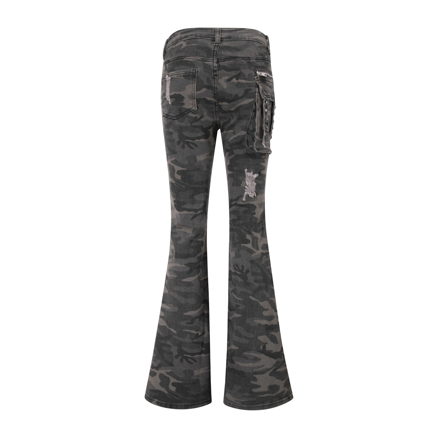 カモフラ柄ダメージデニムパンツ/cm0094