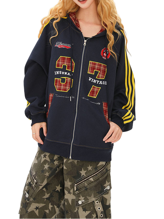 ナンバーロゴラインスウェットパーカー/2color/cm0081