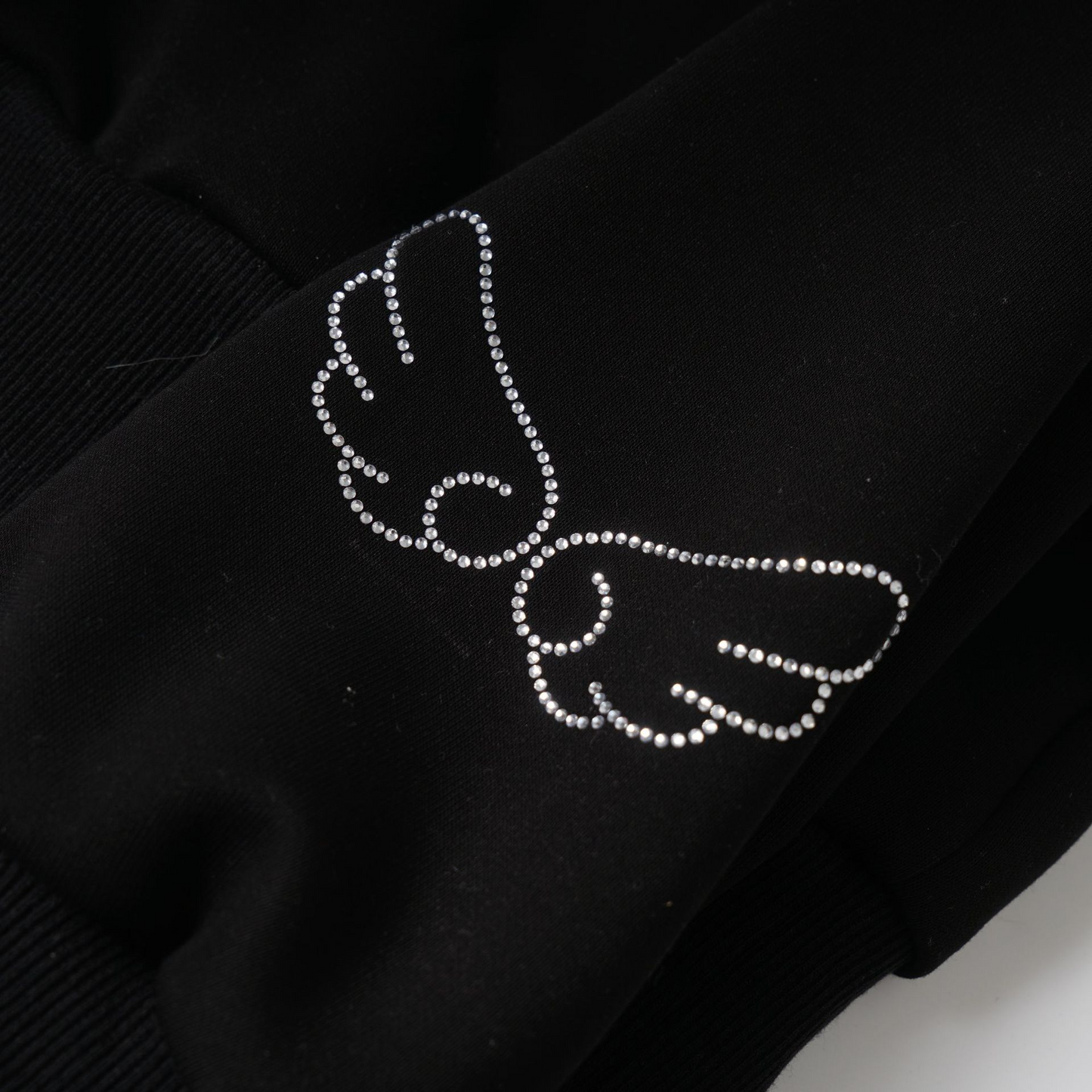 リブデザインビジューロゴパーカー/2color/cm0062