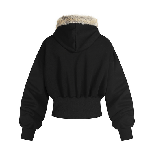 ファー付きフードジップアップパーカー/cm0035