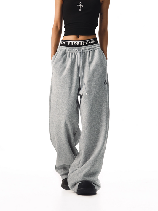 クロスデザインアルファベットスウェットパンツ/cm0092