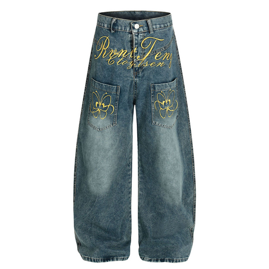 刺繡ロゴポケットデザインデニムパンツ/cm0064