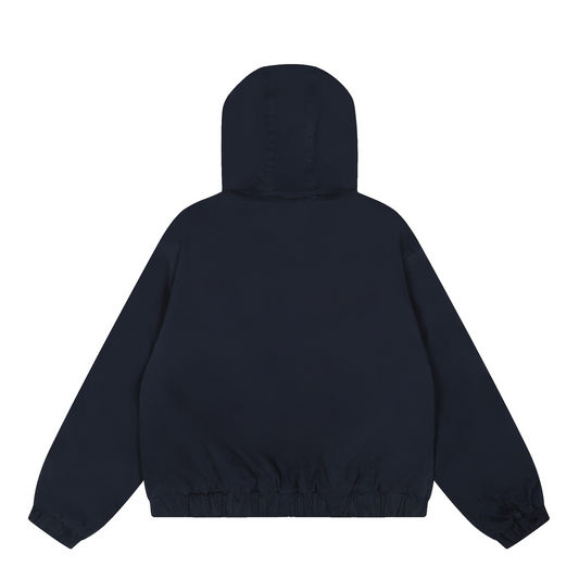 フェイクファーフードワンポイントロゴジャケット cm0020