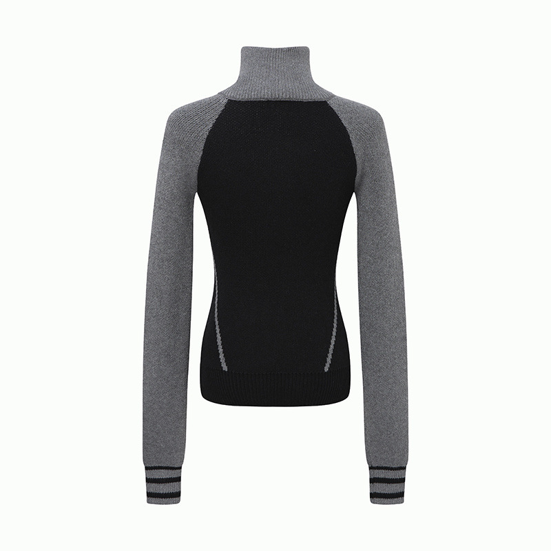 ナンバーロゴバイカラージップアップニット/2color/cm0158