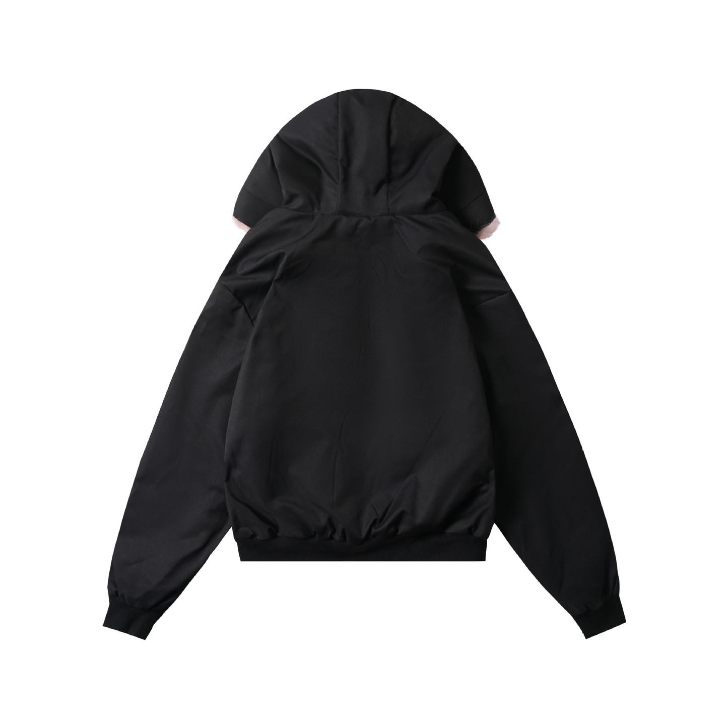 ファーフードファー耳付きジップアップジャケット/2color/cm0125