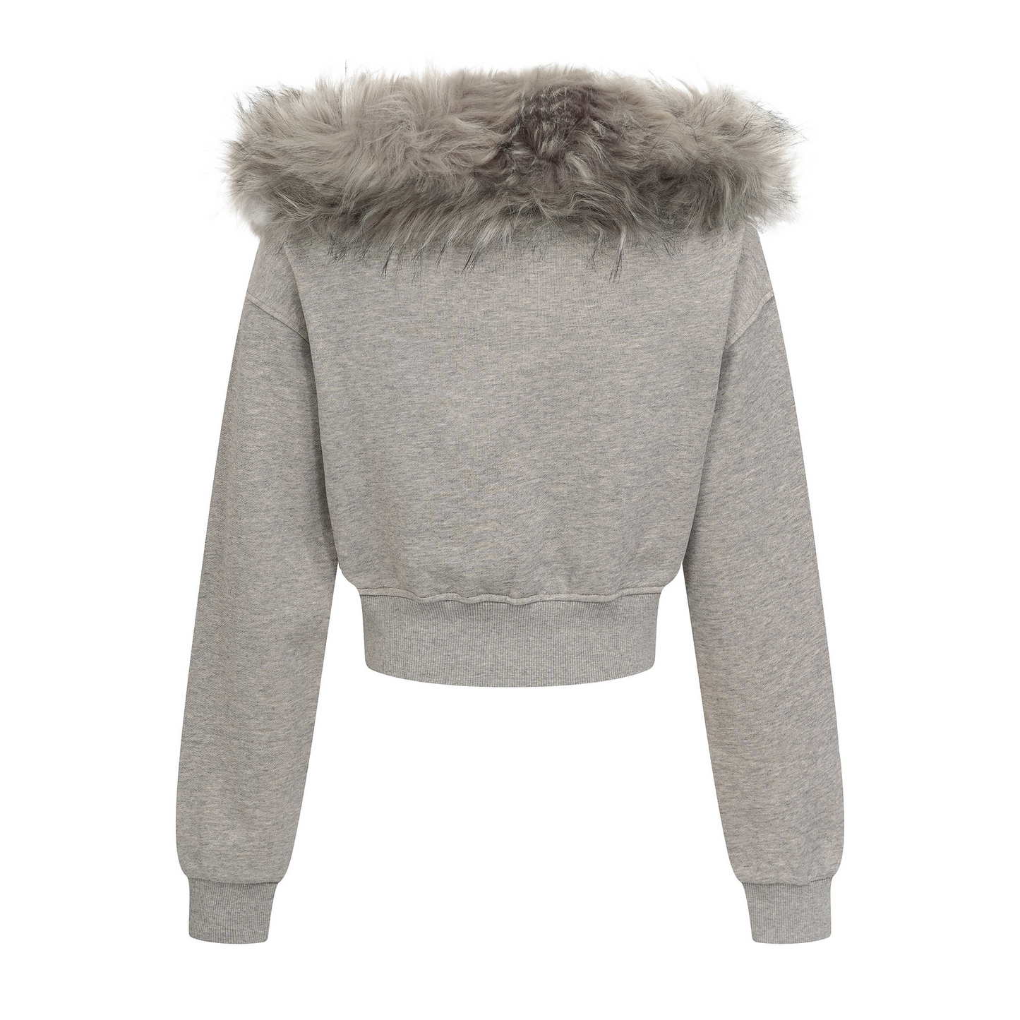 取り外しファー付きプリントジップアップスウェット/2color/cm0051