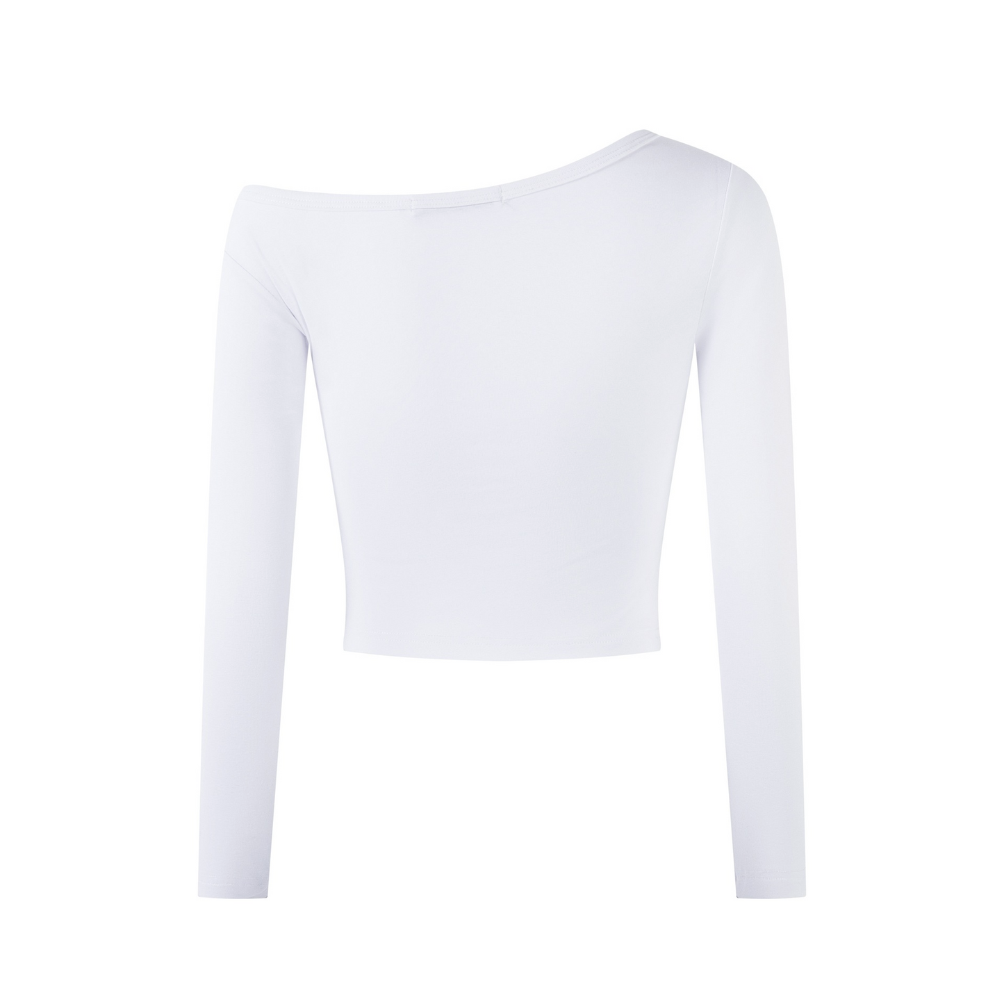 アシメオフショルダープリントTシャツ/cm0096