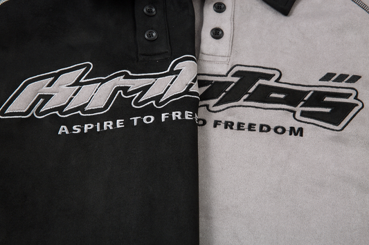 ヴィンテージバイカラー/ステッチデティールポロトップス/2color/cm0061