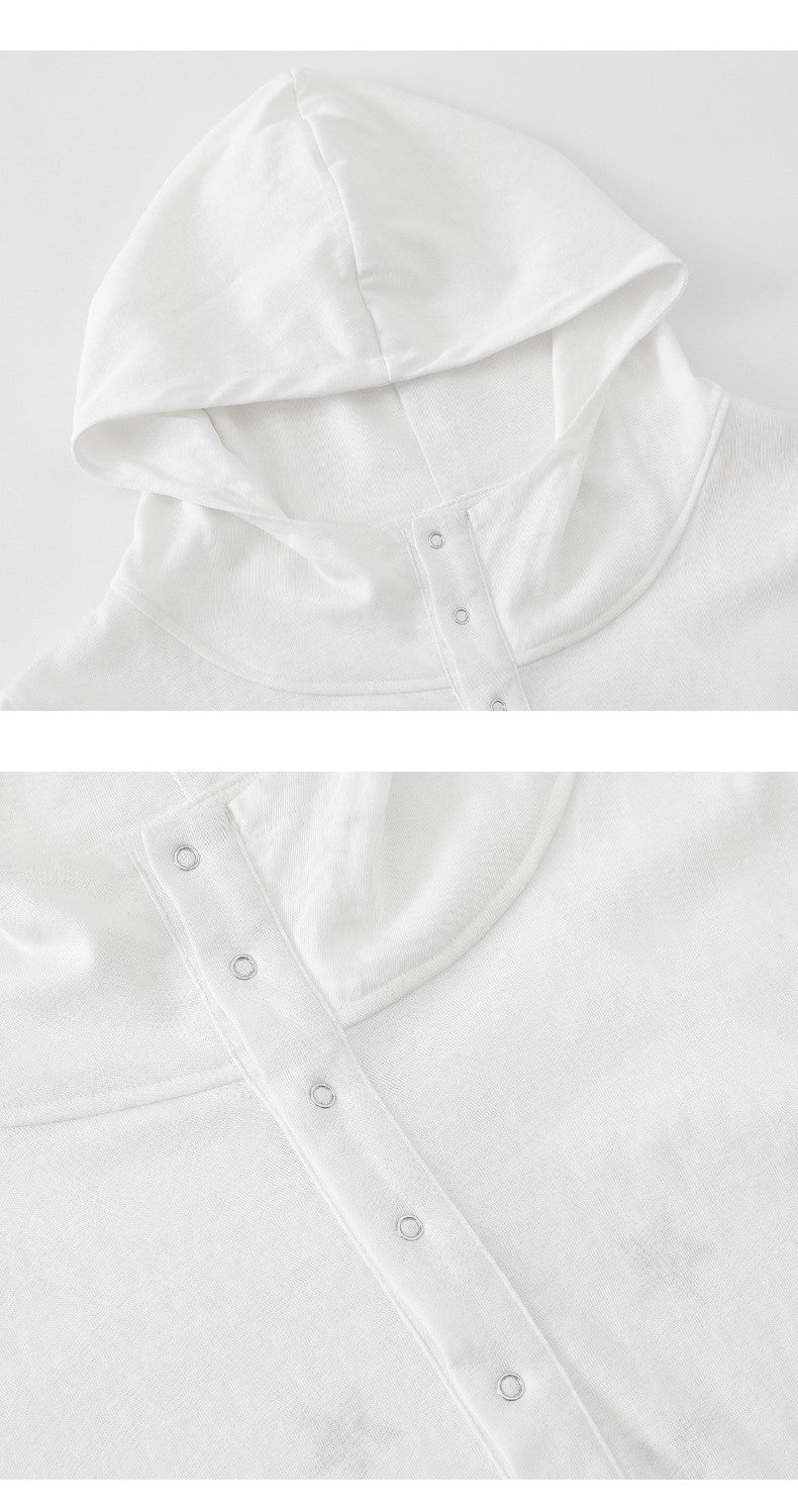 フード付きバックプリントスリムスウェットシャツ/2color/cm0040