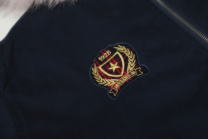 フェイクファーフードワンポイントロゴジャケット cm0020