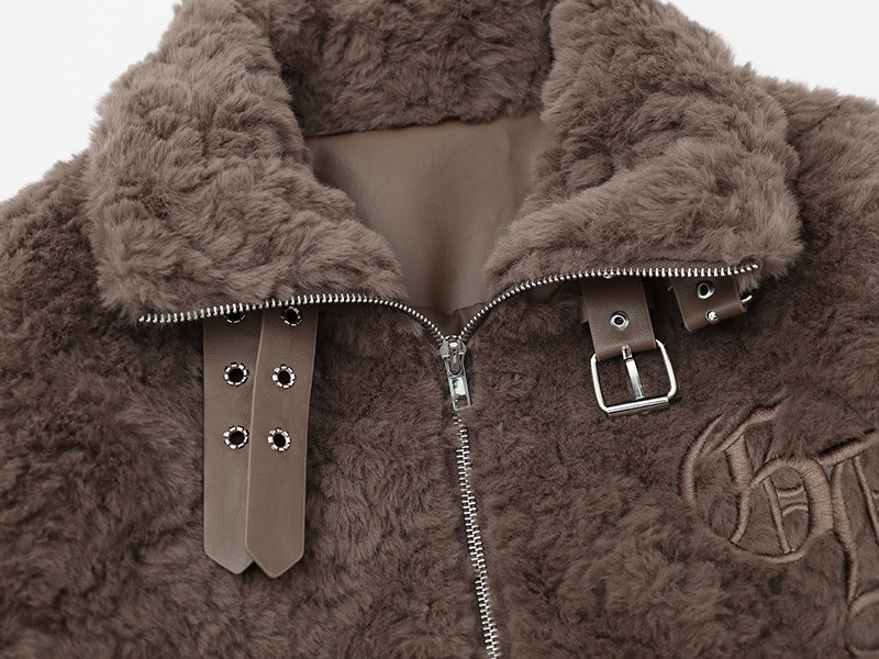 ベルトネックボアジャケット/2color/cm0072