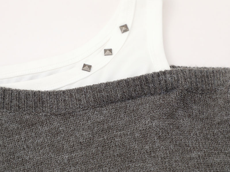 クロスデザインフェイクレイヤーニット/cm0138