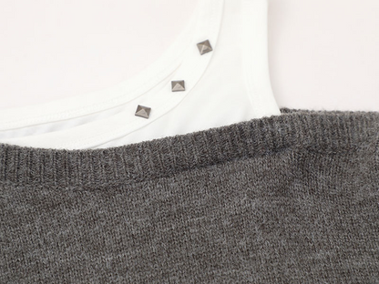 クロスデザインフェイクレイヤーニット/cm0138