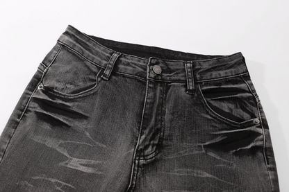 ベルトディテールフレアデニムパンツ/cm0097