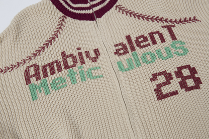 カラーロゴタートルネックニットジャケット/2color/cm0083