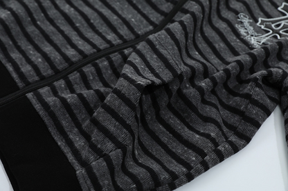 2color/クロスロゴボーダージップアップフーディー/cm0247