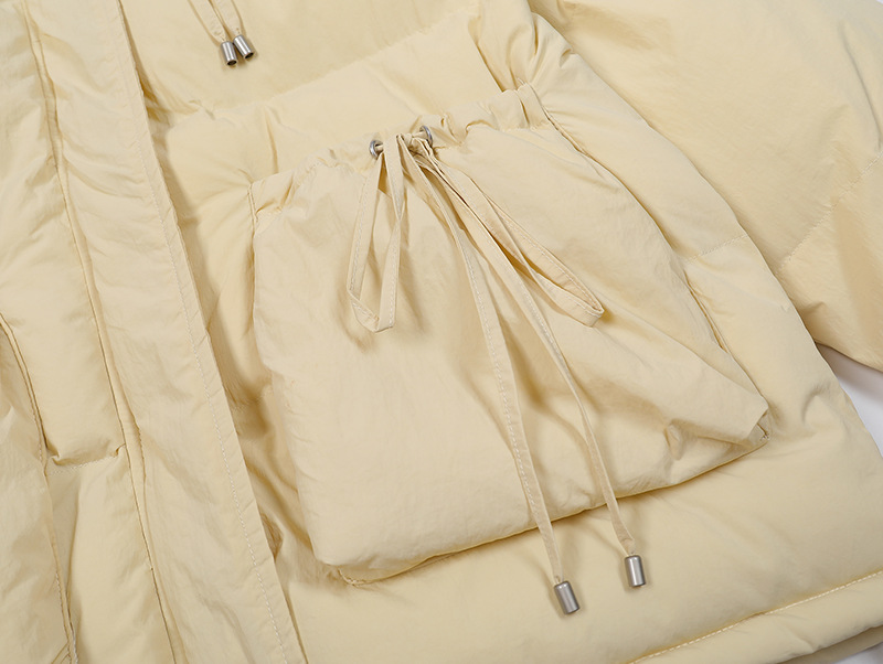 BIGポケットリボンデザインパファージャケット/2color/cm0079