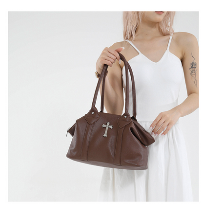 クロスアクセサリー付き2wayショルダーバッグ/6color/cm0110