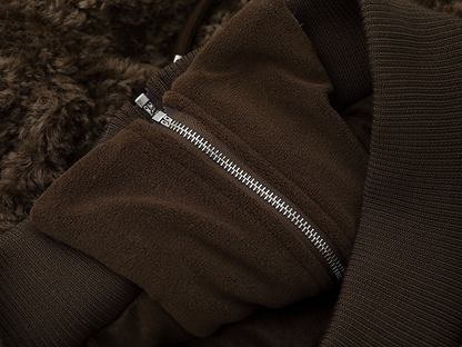 ツノ耳フードワンポイントロゴボアジャケット/2color/cm0074