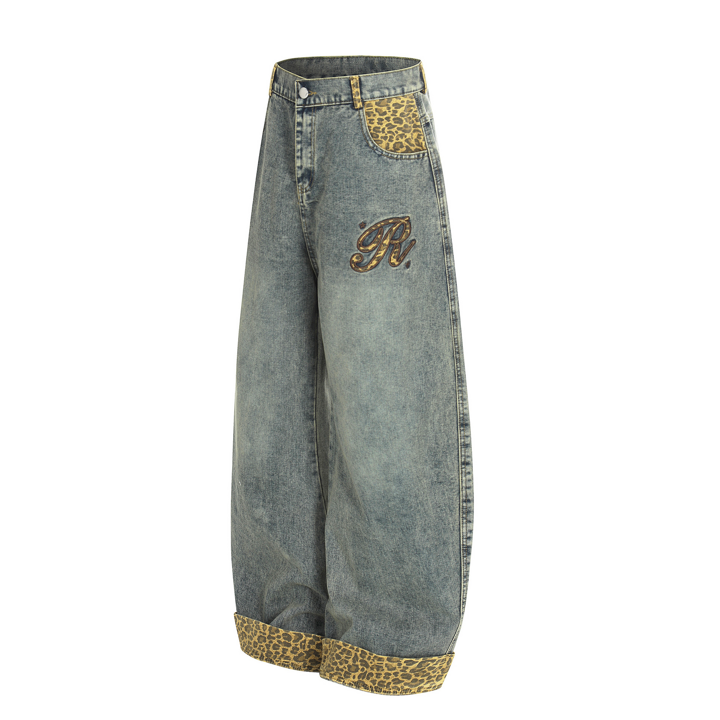 レオパードディテールワンポイントロゴパンツ/2color/cm0141