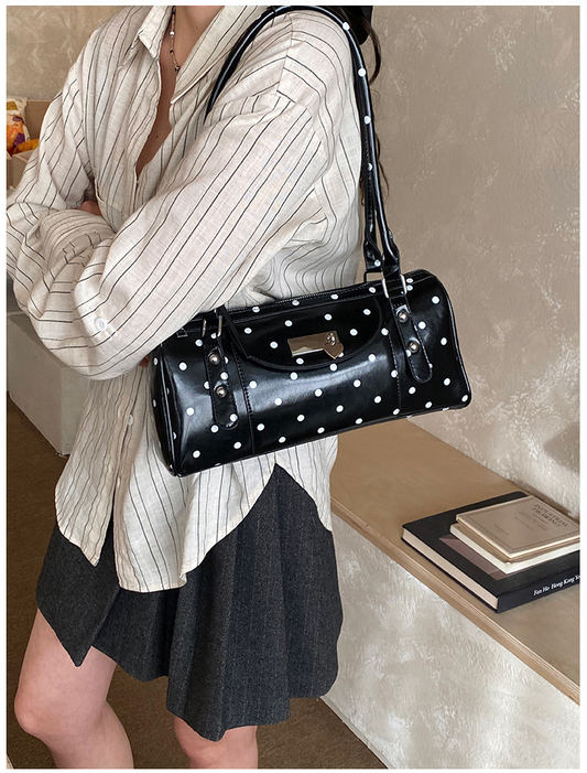 4color/ドット柄ハートチャームバッグ/cm0241