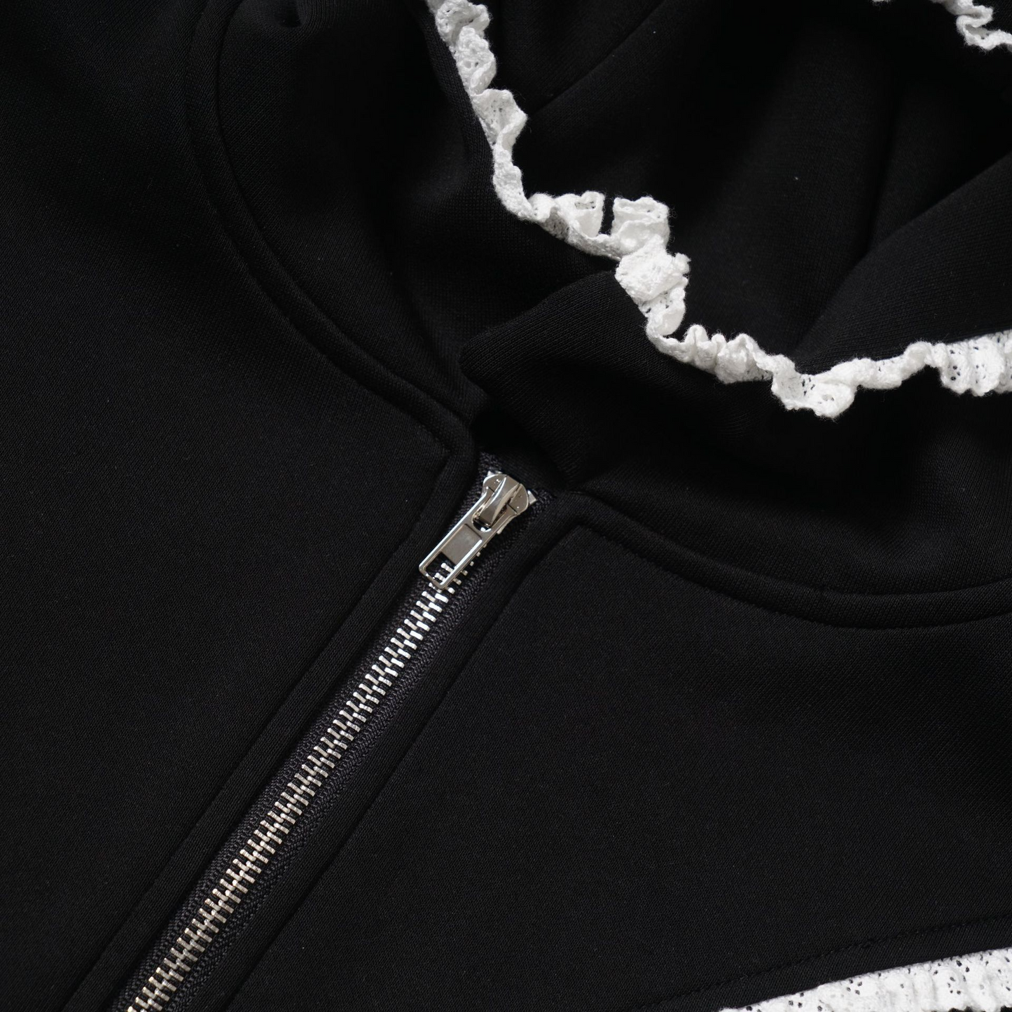 レースラインフード付きジップアップパーカー/2color/cm0133