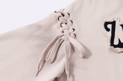 ショルダーリボンデザイン耳付きスウェット/2color/cm0027