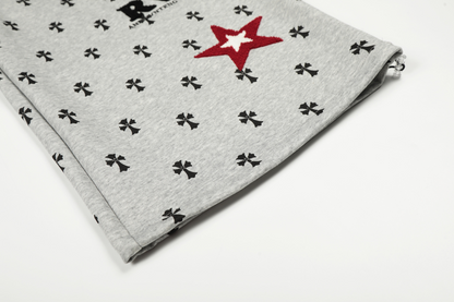 クロス柄スターロゴワイドパンツ/2color/cm0076