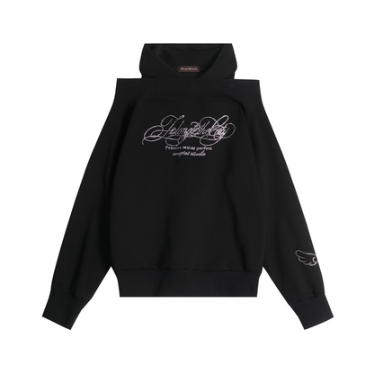 リブデザインビジューロゴパーカー/2color/cm0062