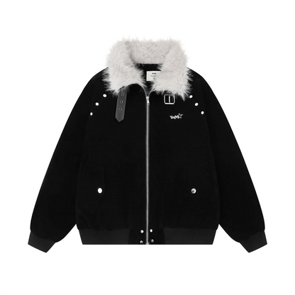 ベルトデザインアクセサリーロゴジャケットcm0012