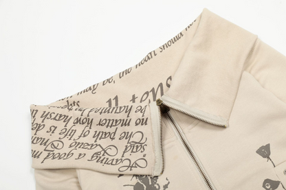 ジップアッププリントスウェット/2color/cm0089