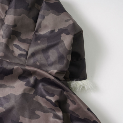 ファーフードファー耳付きジップアップジャケット/2color/cm0125