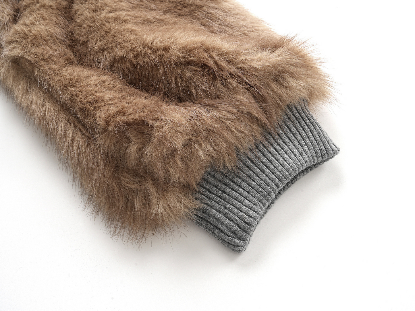 ファー切り替えスウェットパーカー/2color/cm0023