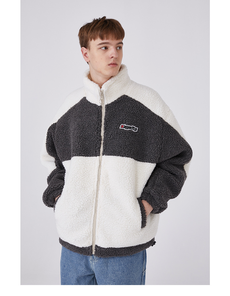 バイカラーワンポイントロゴボアジャケット/2color/cm0122