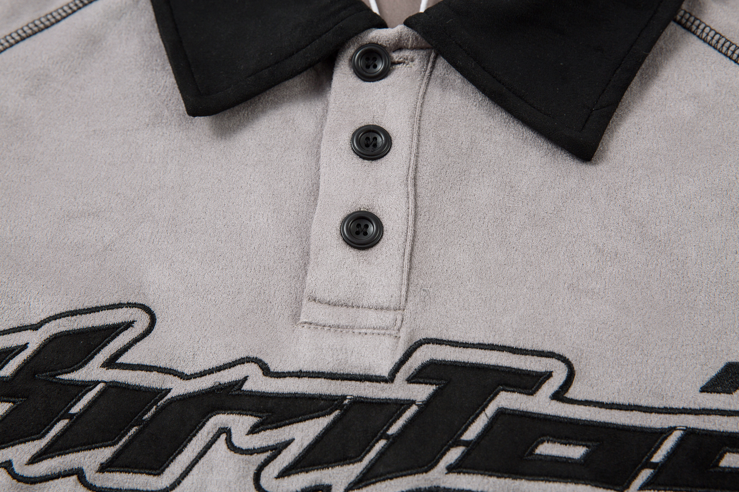 ヴィンテージバイカラー/ステッチデティールポロトップス/2color/cm0061