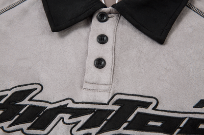 ヴィンテージバイカラー/ステッチデティールポロトップス/2color/cm0061