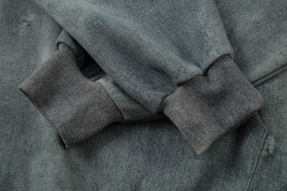 Alphabet Patch Washed Hoodie