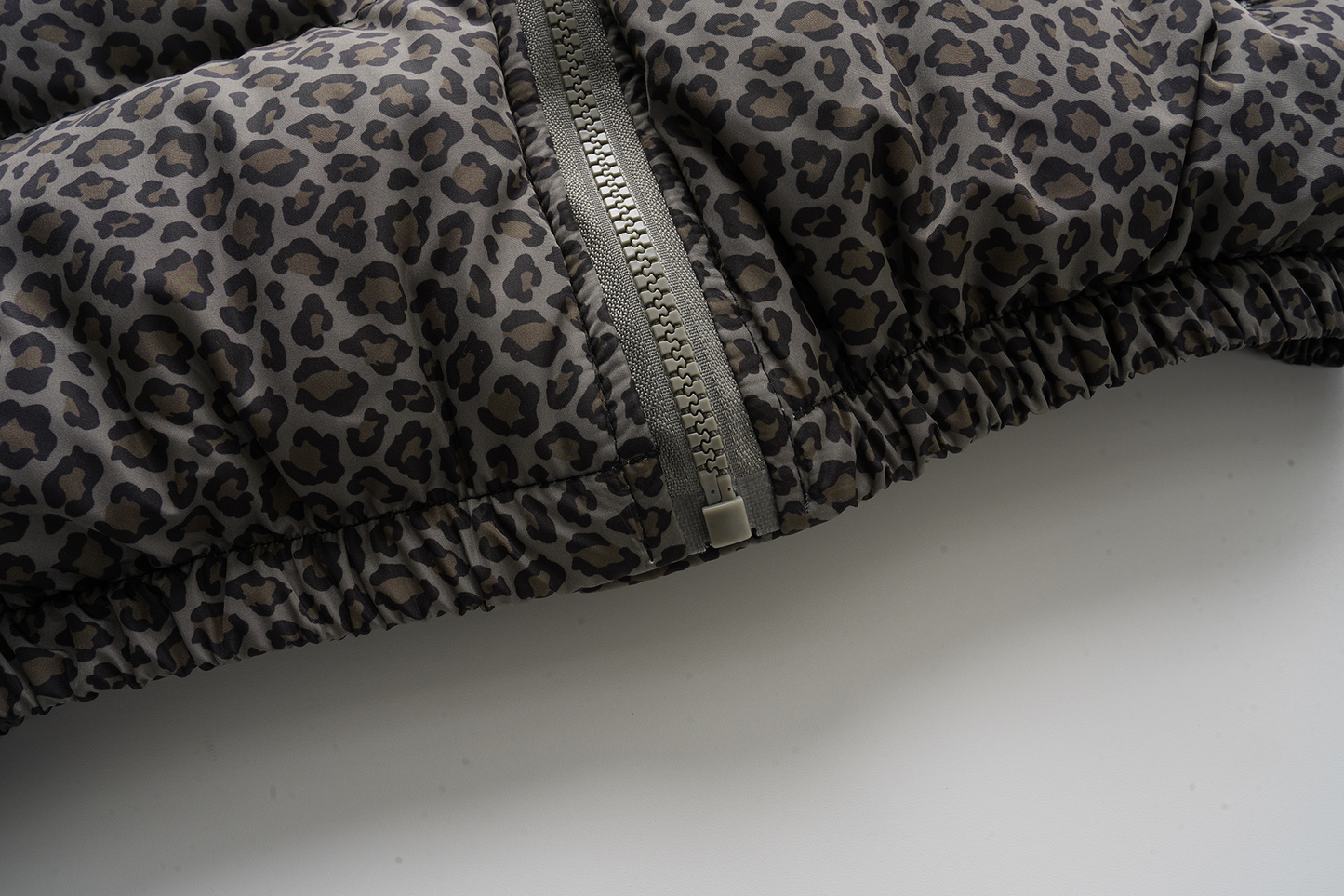 レオパードプリントパターンルーズパファージャケットcm0136