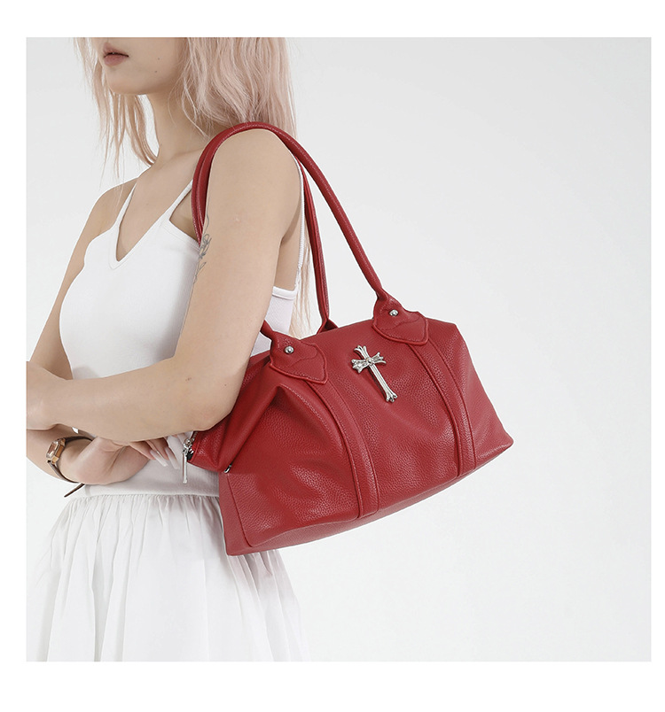 クロスアクセサリー付き2wayショルダーバッグ/6color/cm0110