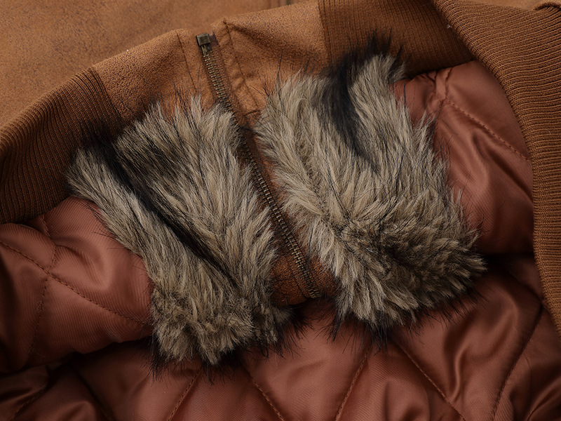 スエード調ファー付きジャケット/3color/cm0018