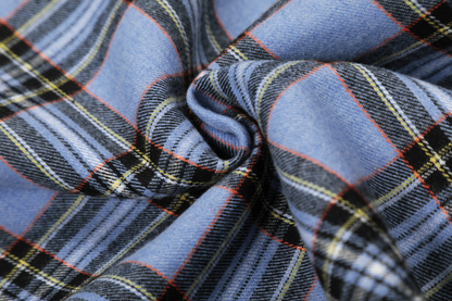 チェック柄ファーフードワンポイント刺繍ロゴジップアップジャケット/2color/cm0013