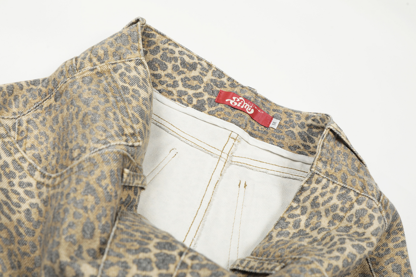 ヒョウ柄ルーズデニムパンツcm0010