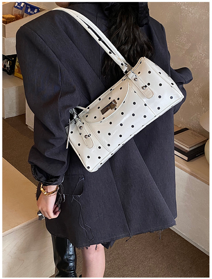 4color/ドット柄ハートチャームバッグ/cm0241