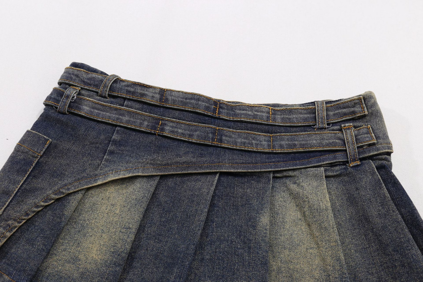 クロススタッズデザインデニムミニスカート/2color/cm0142