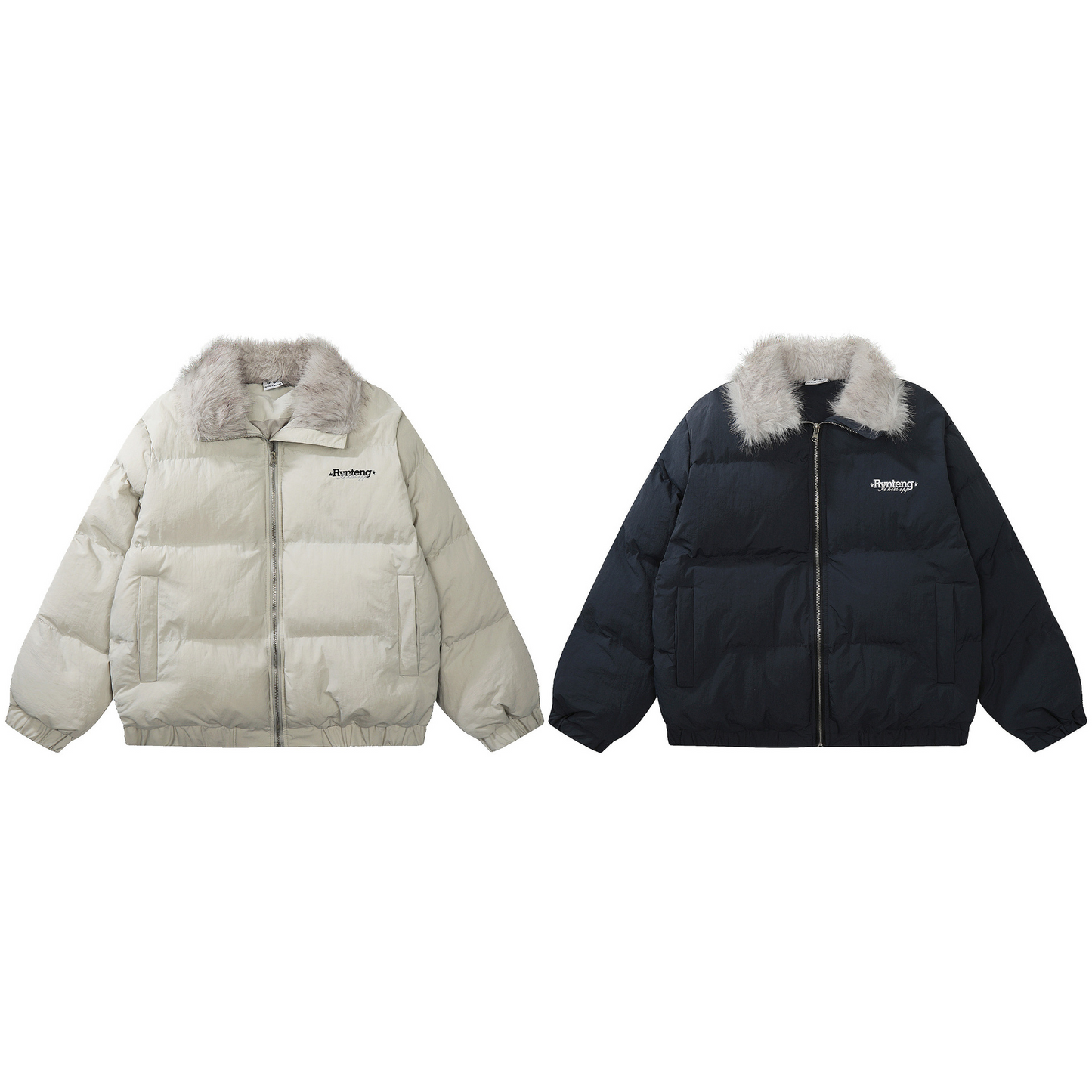 ファーネックパファージャケット/2color/cm0078