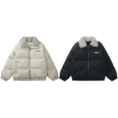 ファーネックパファージャケット/2color/cm0078