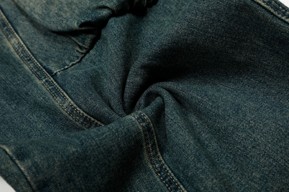 スターデザインワイドデニムパンツ/2color/cm0007