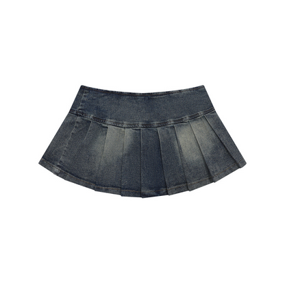 スタープリントデニムミニスカート/3color/cm0011